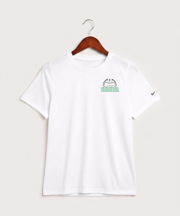 Pipestone Area High School Volleyball (Girls) - White Nike Youth Swoosh Sleeve rLegend Tee NKDX8787