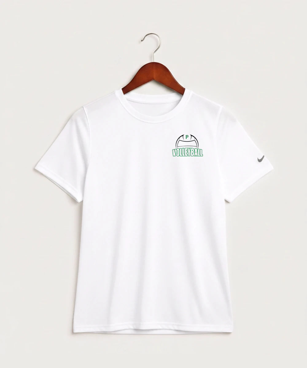 Pipestone Area High School Volleyball (Girls) - White Nike Youth Swoosh Sleeve rLegend Tee NKDX8787