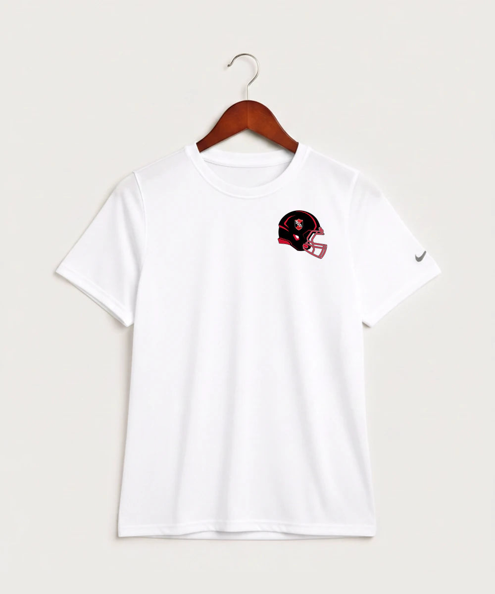 Saint James High School Football (Boys) - White Nike Youth Swoosh Sleeve rLegend Tee NKDX8787