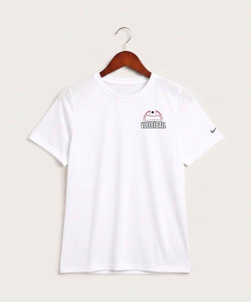 Tracy-Milroy-Balaton High School Volleyball (Girls) - White Nike Youth Swoosh Sleeve rLegend Tee NKDX8787