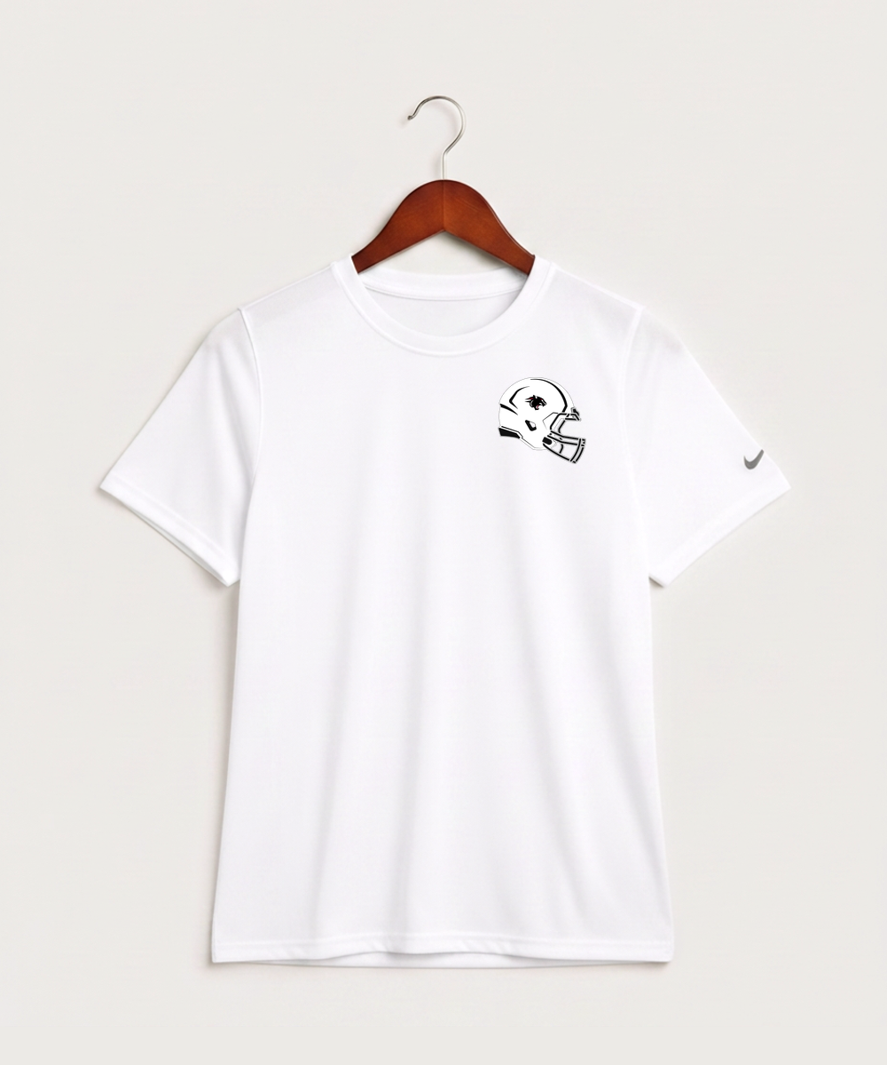 Nrheg Panthers High School Football (Boys) - White Nike Youth Swoosh Sleeve rLegend Tee NKDX8787