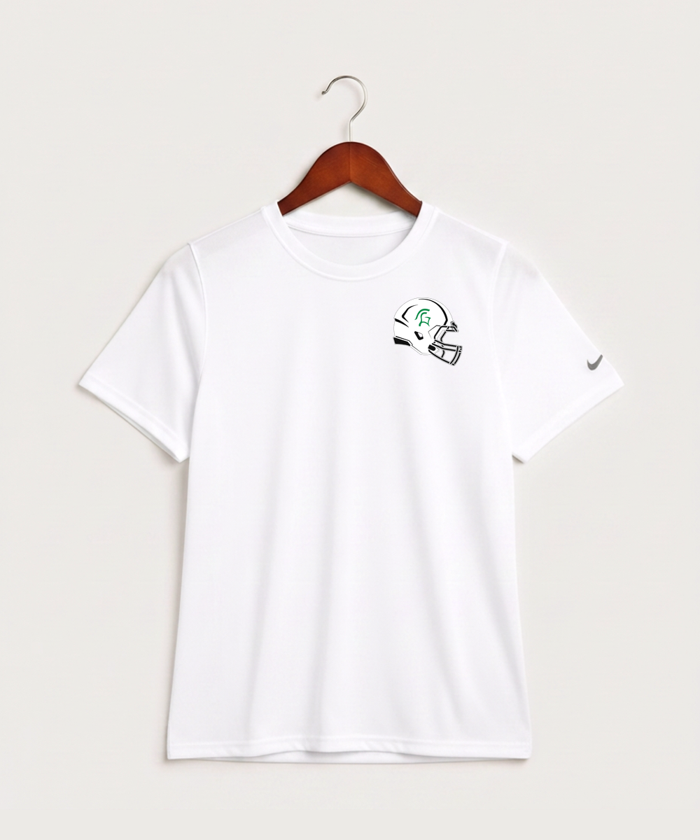 La Crescent High School Football (Boys) - White Nike Youth Swoosh Sleeve rLegend Tee NKDX8787