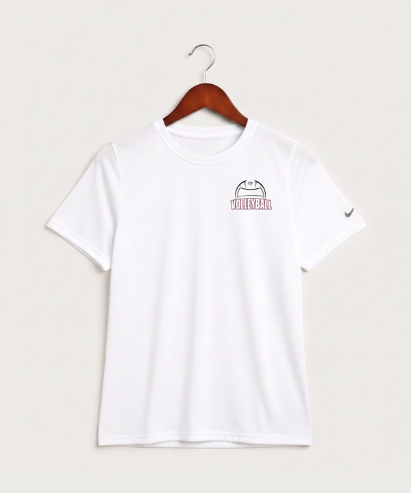 Triton High School Volleyball (Girls) - White Nike Youth Swoosh Sleeve rLegend Tee NKDX8787