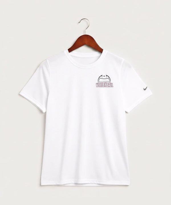 Triton High School Volleyball (Girls) - White Nike Youth Swoosh Sleeve rLegend Tee NKDX8787