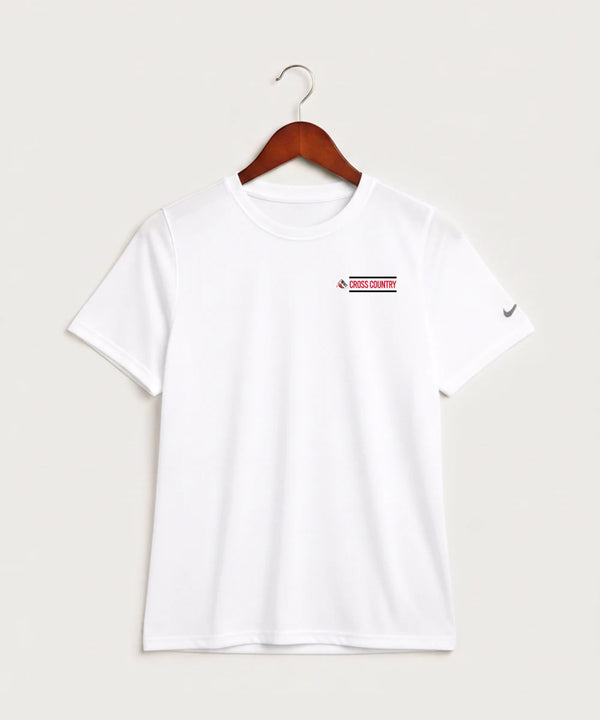 John Marshall High School Cross Country (Coed) - White Nike Youth Swoosh Sleeve rLegend Tee NKDX8787