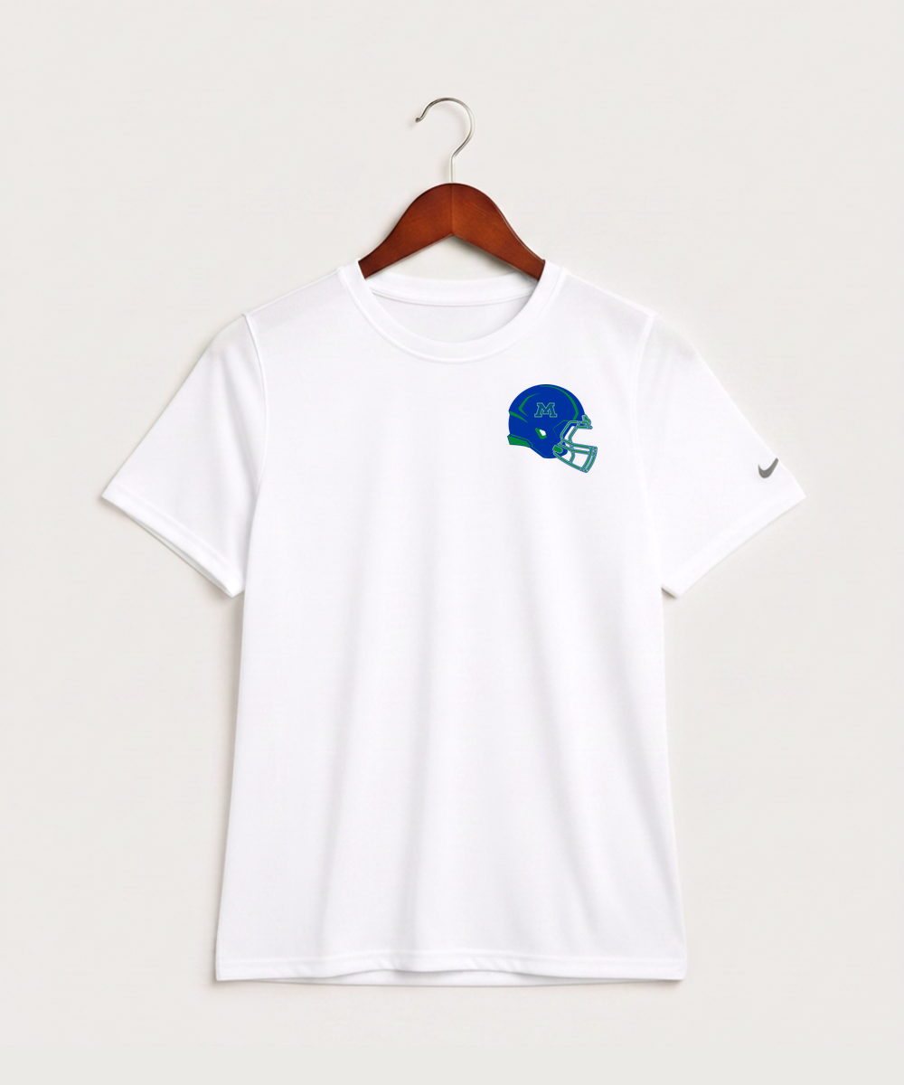 Minnewaska Area High School Football (Boys) - White Nike Youth Swoosh Sleeve rLegend Tee NKDX8787