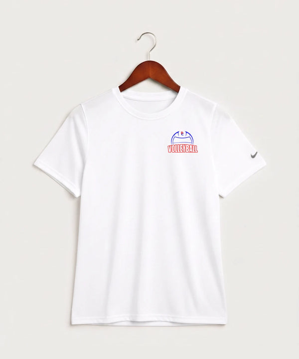 Davenport Central High School Volleyball (Girls) - White Nike Youth Swoosh Sleeve rLegend Tee NKDX8787