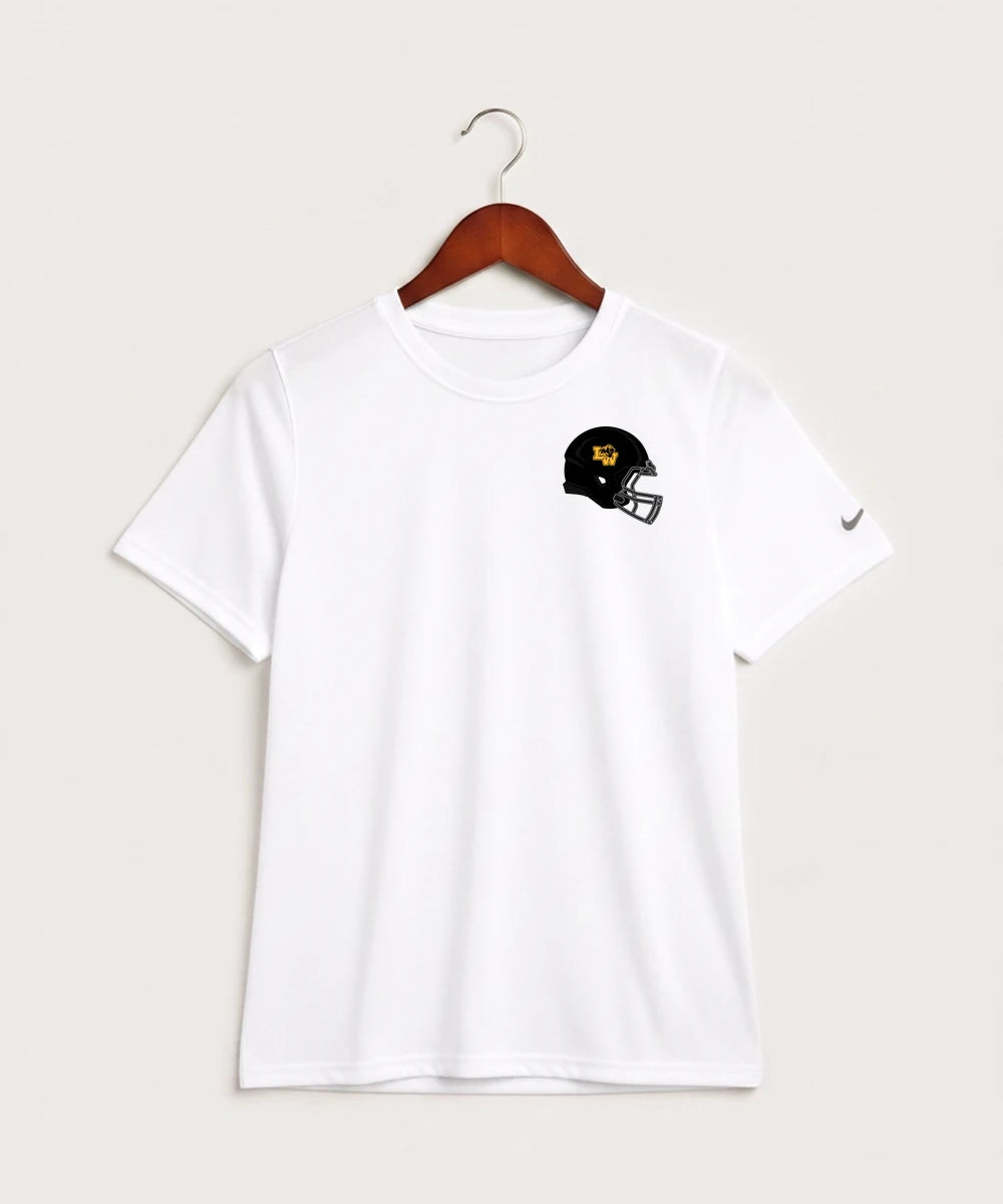 Le-Win Football - White Nike Youth Swoosh Sleeve rLegend Tee NKDX8787