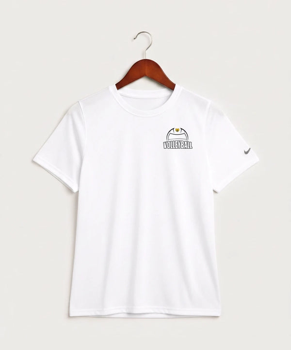 Byron High School Volleyball (Girls) - White Nike Youth Swoosh Sleeve rLegend Tee NKDX8787