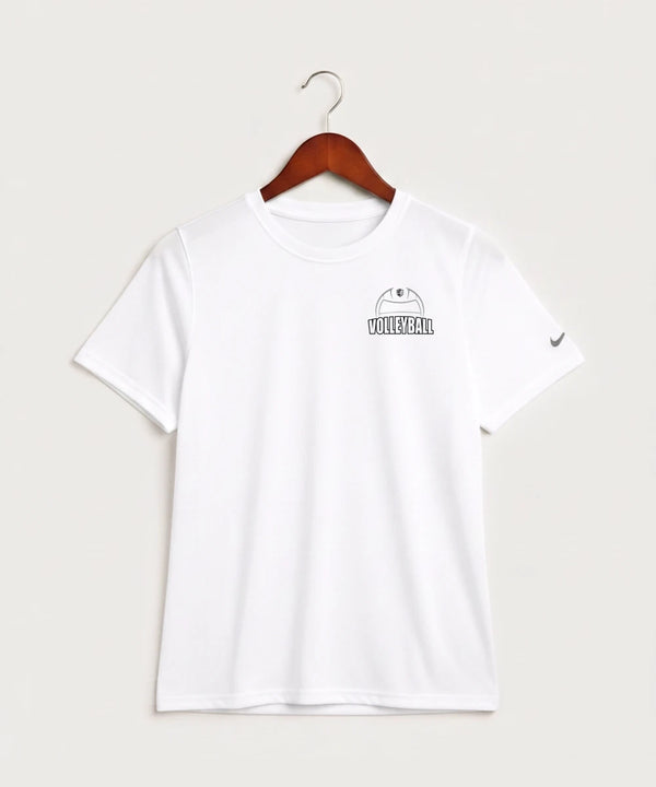 Kingsland High School Volleyball (Girls) - White Nike Youth Swoosh Sleeve rLegend Tee NKDX8787