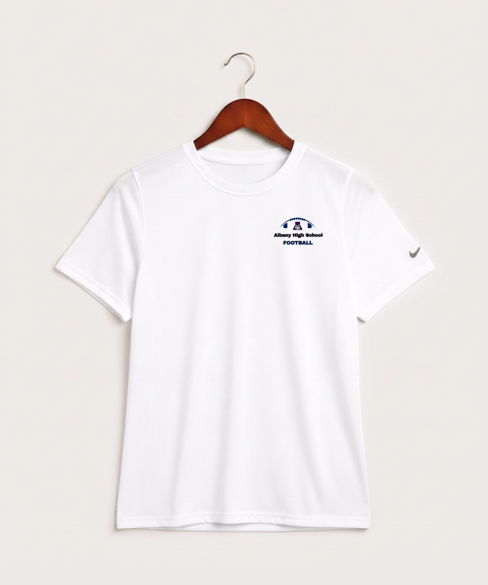 Albany High School Football (Boys) - White Nike Youth Swoosh Sleeve rLegend Tee NKDX8787