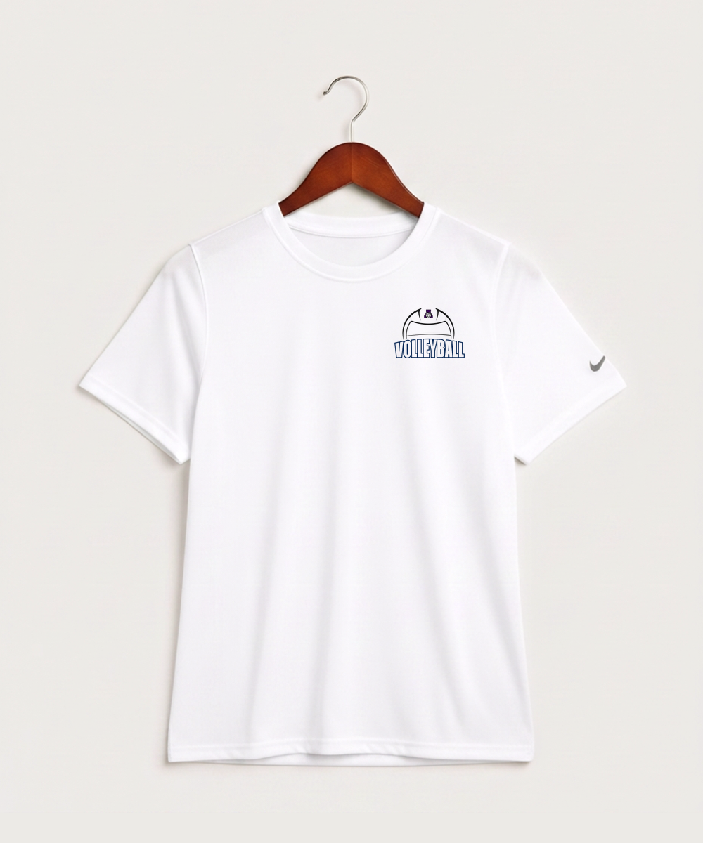 Albany High School Volleyball (Girls) - White Nike Youth Swoosh Sleeve rLegend Tee NKDX8787