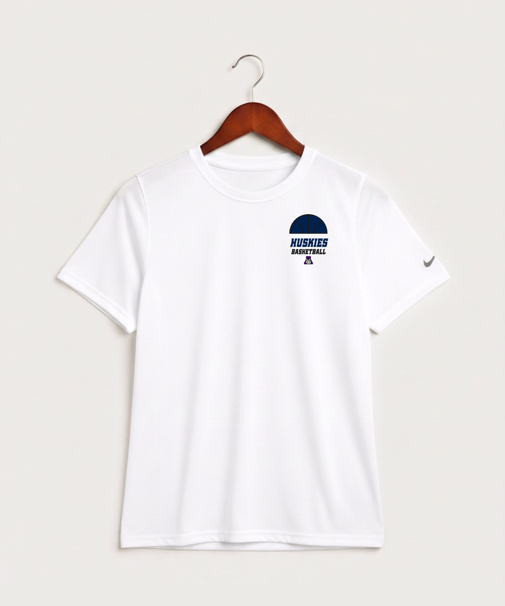 Albany High School Basketball (Boys) - White Nike Youth Swoosh Sleeve rLegend Tee NKDX8787