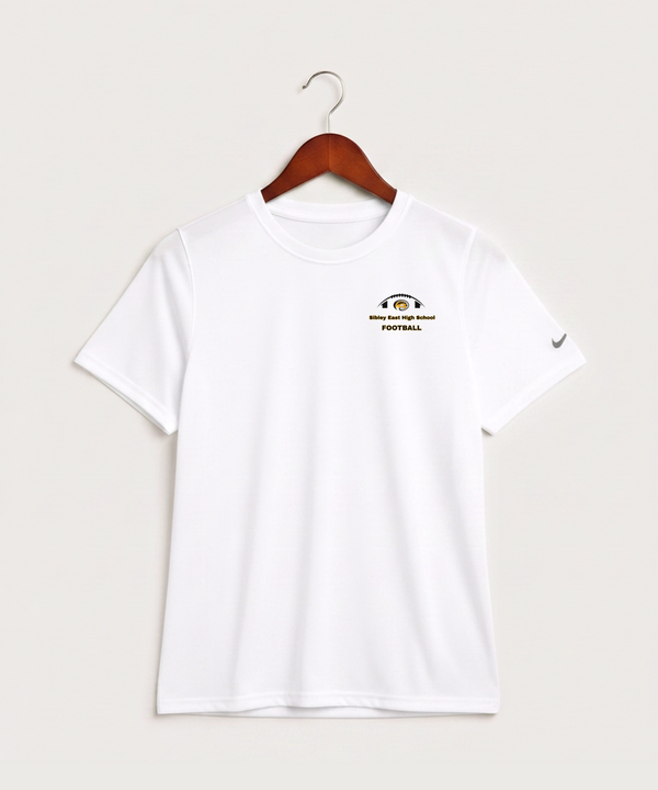 Sibley East High School Football (Boys) - White Nike Youth Swoosh Sleeve rLegend Tee NKDX8787