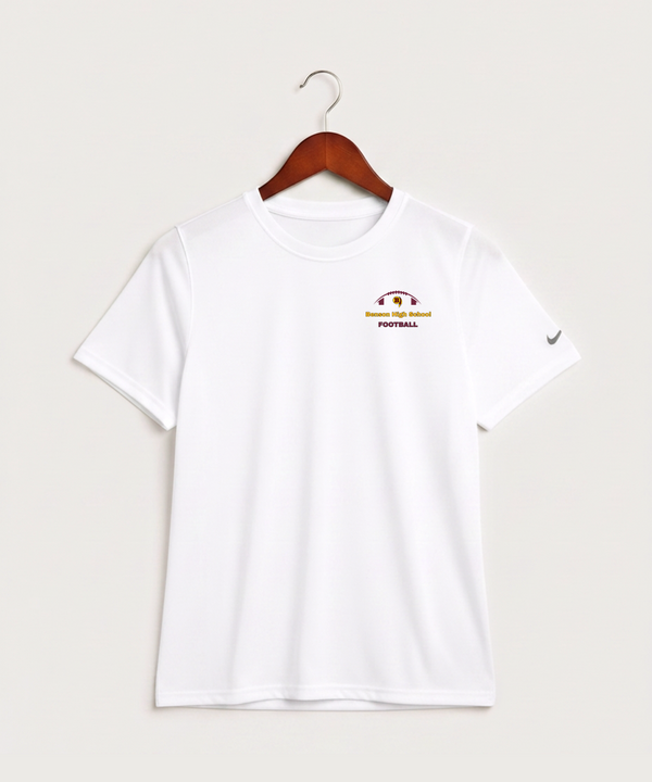 Benson High School Football (Boys) - White Nike Youth Swoosh Sleeve rLegend Tee NKDX8787