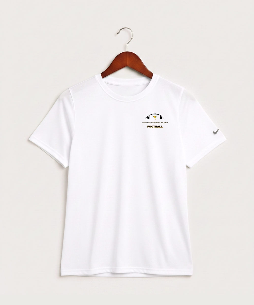 Howard Lake Waverly Winsted High School Football (Boys) - White Nike Youth Swoosh Sleeve rLegend Tee NKDX8787