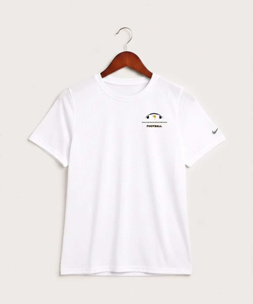 Howard Lake Waverly Winsted High School Football (Boys) - White Nike Youth Swoosh Sleeve rLegend Tee NKDX8787