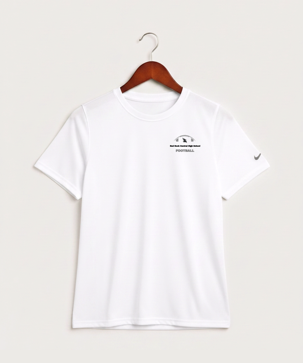 Red Rock Central High School Football (Boys) - White Nike Youth Swoosh Sleeve rLegend Tee NKDX8787