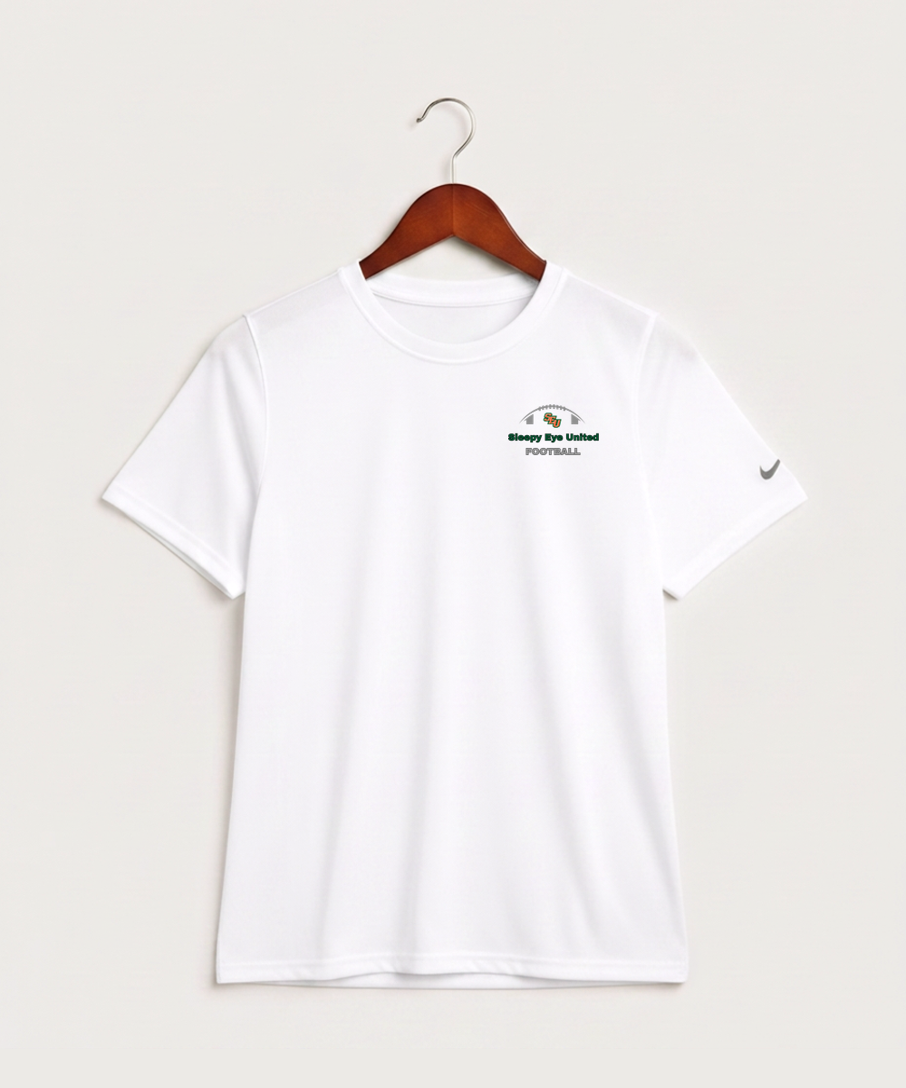 Sleepy Eye United Football (Boys) - White Nike Youth Swoosh Sleeve rLegend Tee NKDX8787