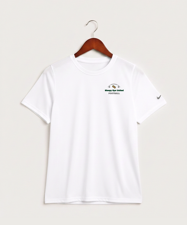 Sleepy Eye United Football (Boys) - White Nike Youth Swoosh Sleeve rLegend Tee NKDX8787