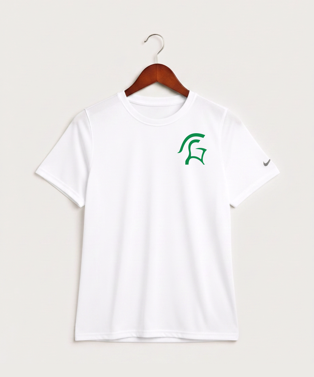 La Crescent High School Football (Boys) - White Nike Youth Swoosh Sleeve rLegend Tee NKDX8787
