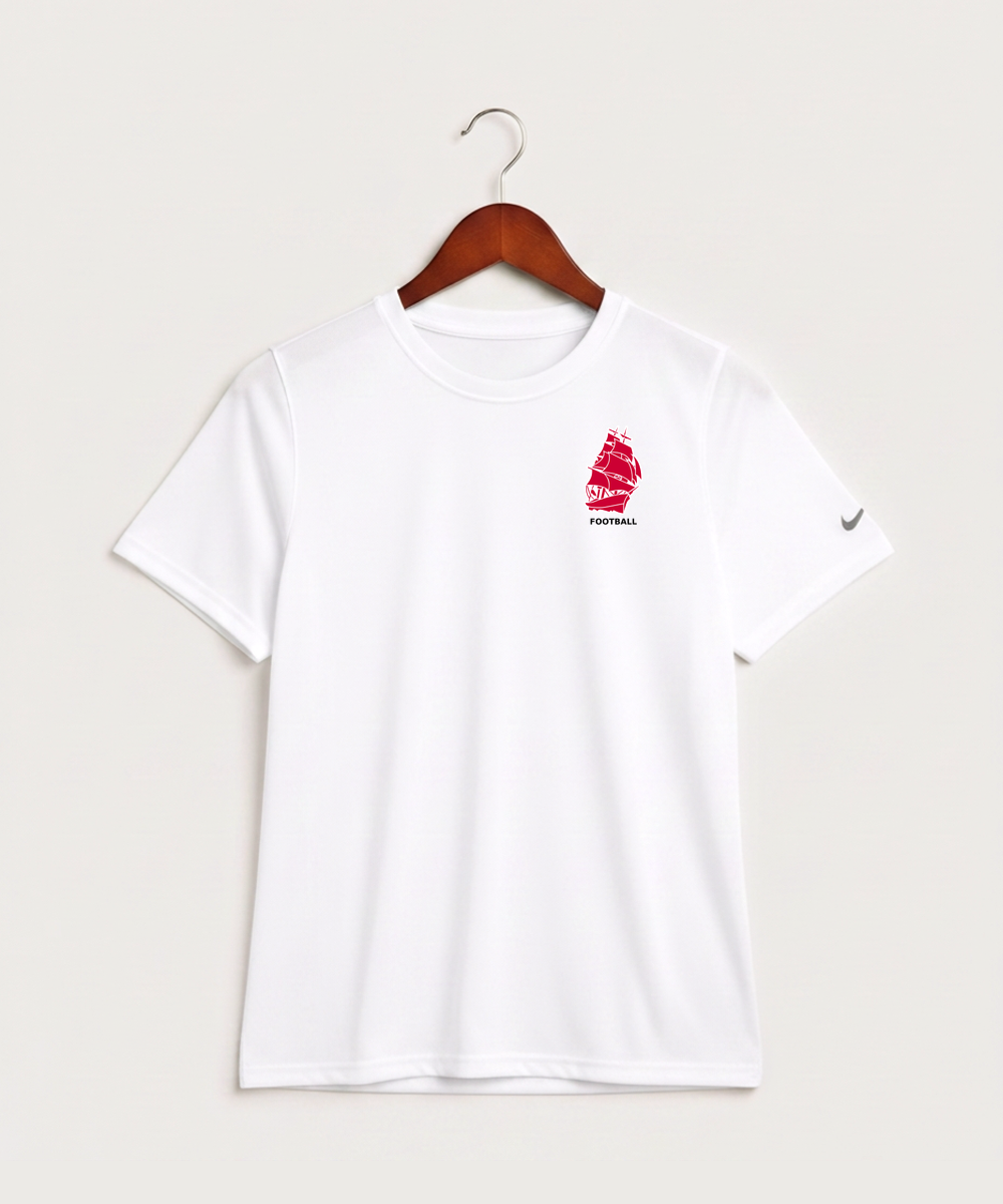 Amboy Football general - White Nike Youth Swoosh Sleeve rLegend Tee NKDX8787
