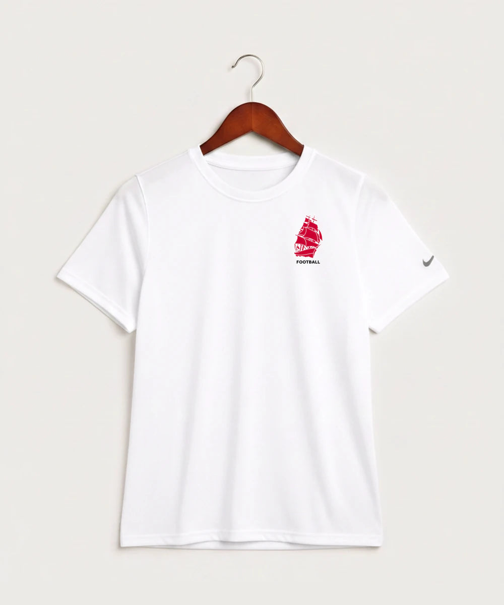Amboy Football general - White Nike Youth Swoosh Sleeve rLegend Tee NKDX8787