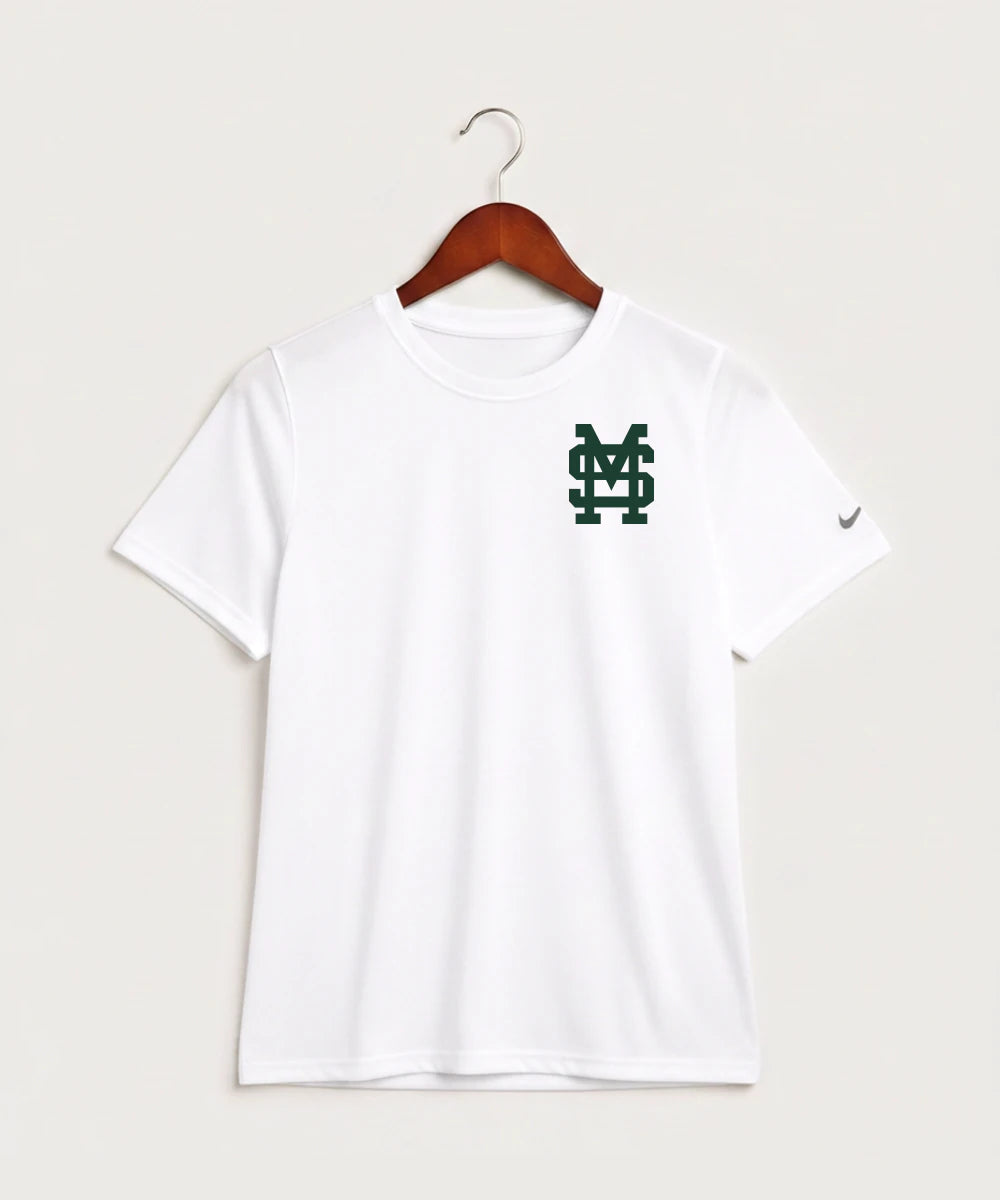Sleepy Eye St. Mary's High School Athletics Coed - White Nike Youth Swoosh Sleeve rLegend Tee NKDX8787