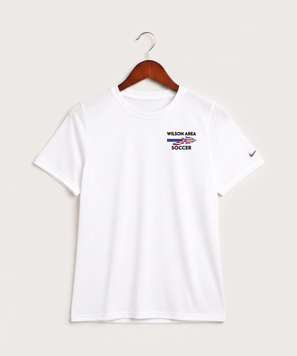 Wilson Area School Soccer Soccer - White Nike Youth Swoosh Sleeve rLegend Tee NKDX8787
