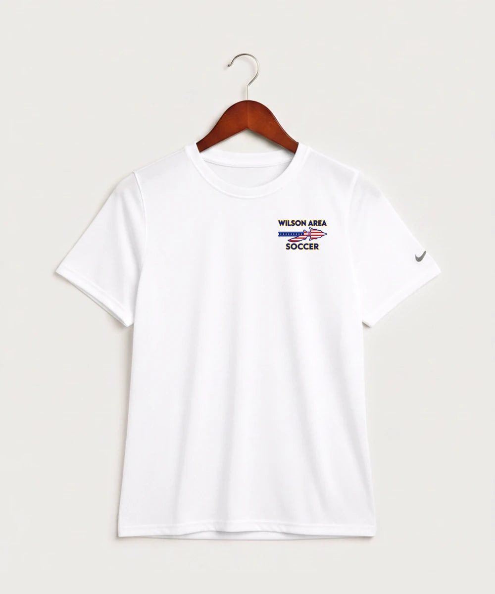 Wilson Area School Soccer Soccer - White Nike Youth Swoosh Sleeve rLegend Tee NKDX8787