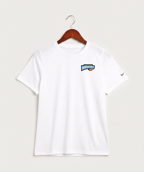 Macktown Warriors Football (Boys) - White Nike Youth Swoosh Sleeve rLegend Tee NKDX8787