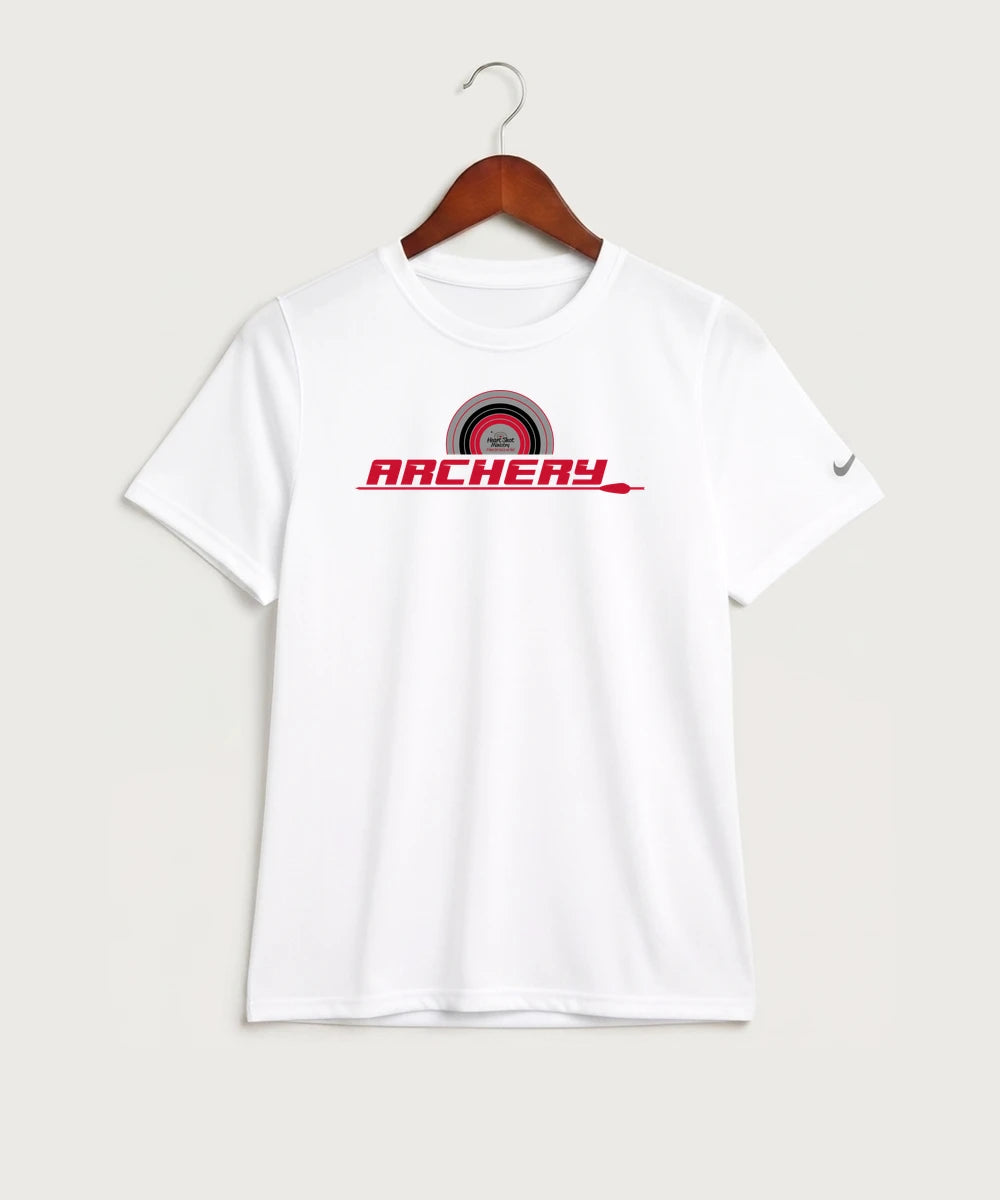 Heart Shot Ministry Archery Team Store - White Nike Youth Swoosh Sleeve rLegend Tee NKDX8787