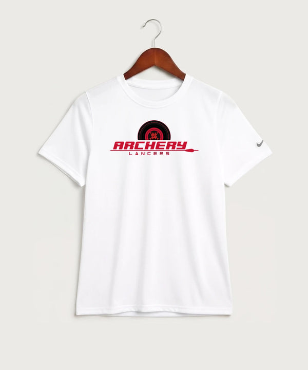 Lancer Archer Club Archery Team Store - White Nike Youth Swoosh Sleeve rLegend Tee NKDX8787