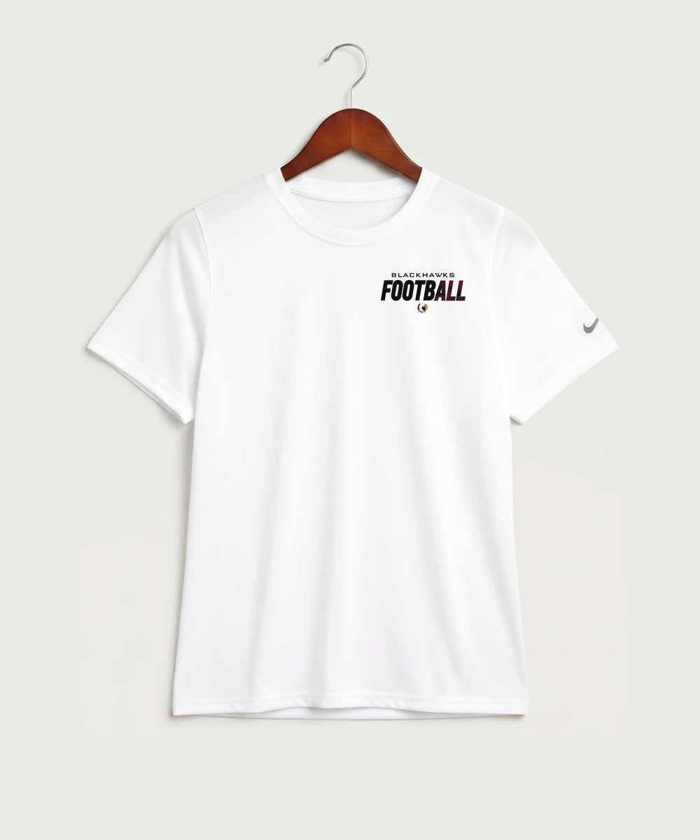 Stockton High School Football - White Nike Youth Swoosh Sleeve rLegend Tee NKDX8787