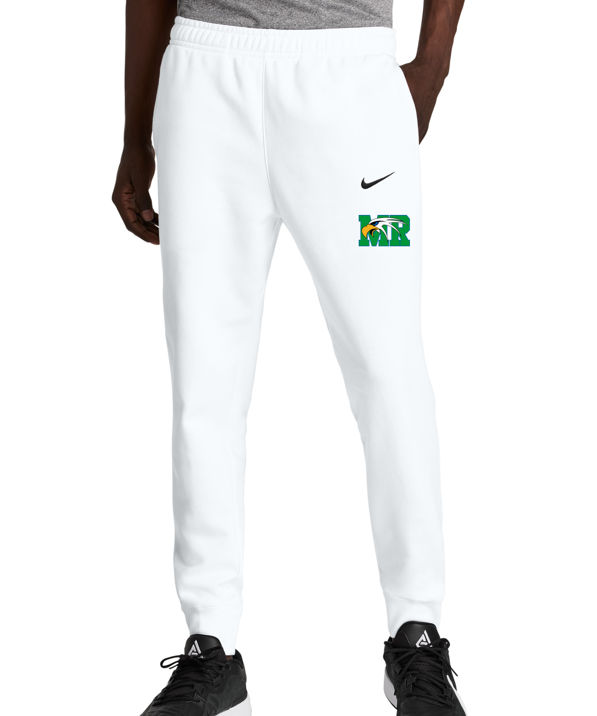 Maple River High School hockey_boys - White Nike Club Fleece Jogger NKHM8045