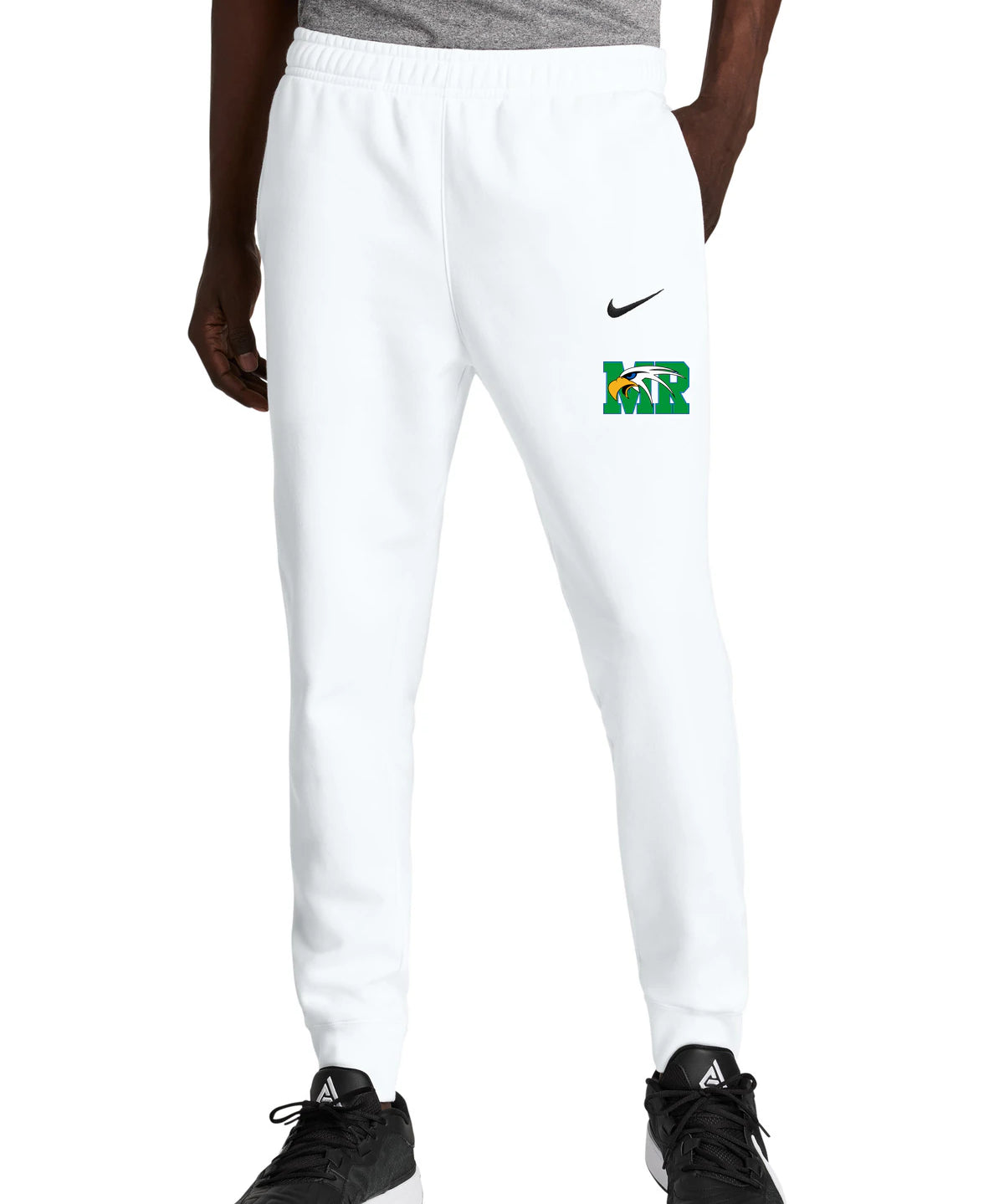 Maple River High School hockey_boys - White Nike Club Fleece Jogger NKHM8045