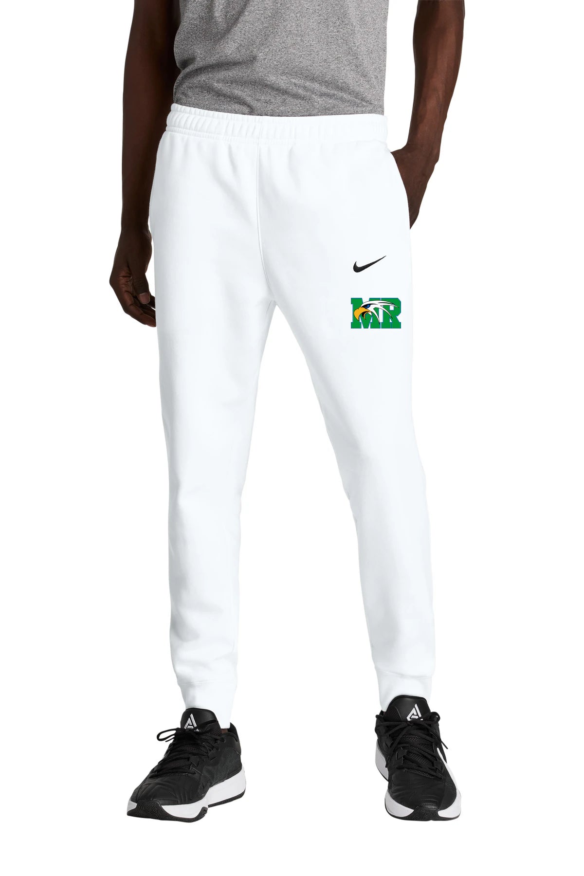 Maple River High School hockey_boys - White Nike Club Fleece Jogger NKHM8045