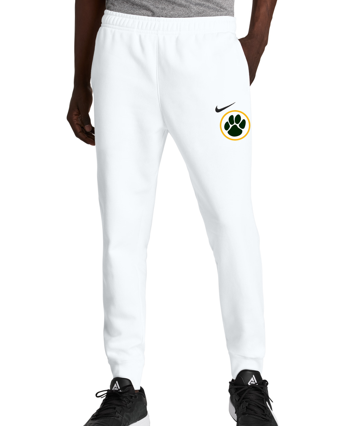 Ashwaubenon High School Football (Boys) - White Nike Club Fleece Jogger NKHM8045