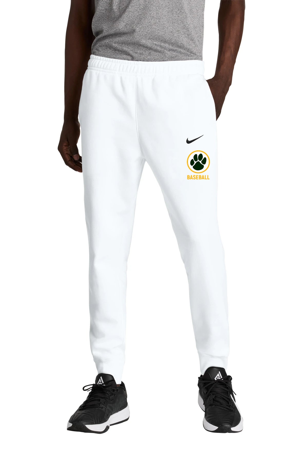 Ashwaubenon High School Baseball (Boys) - White Nike Club Fleece Jogger NKHM8045