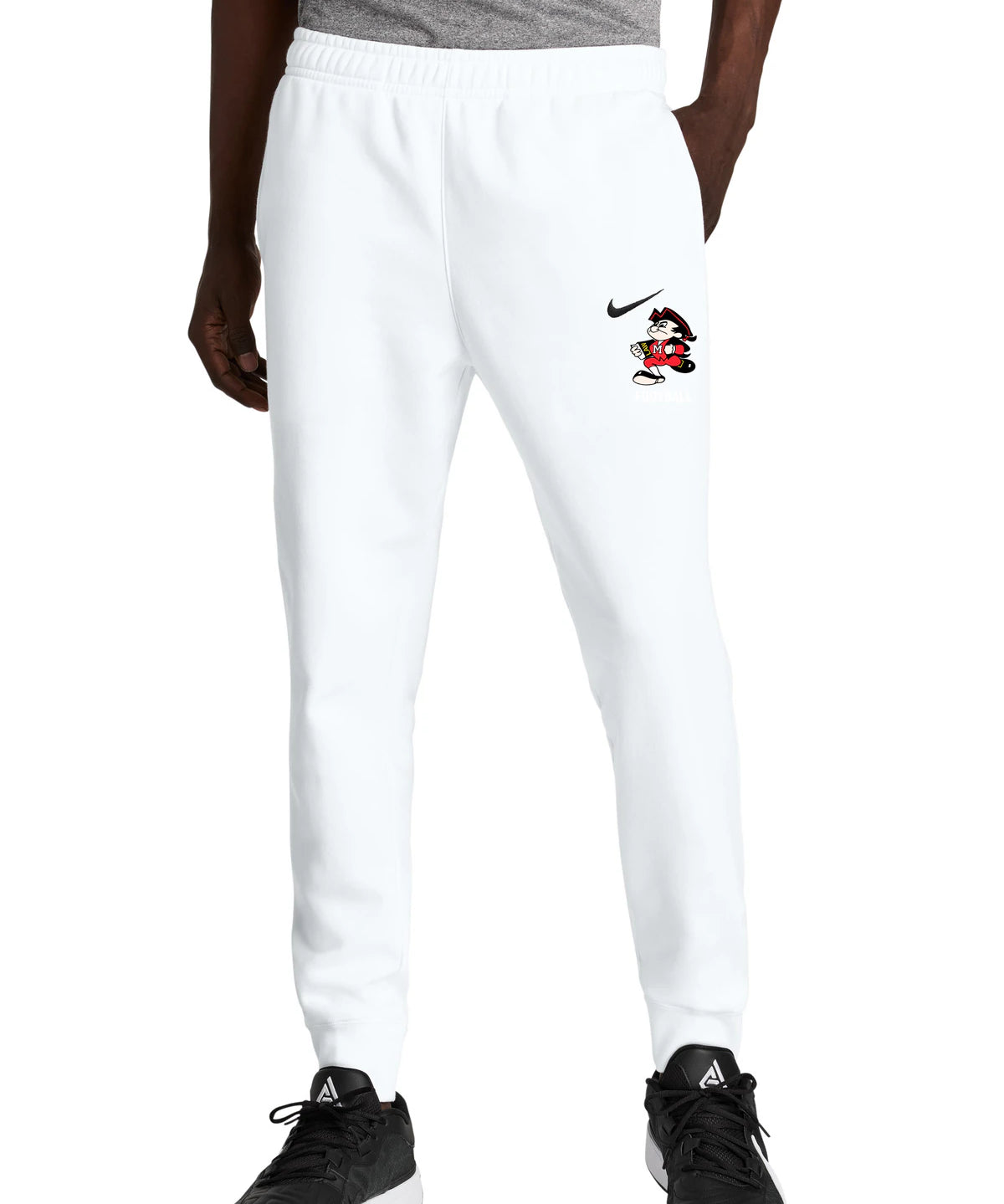John Marshall High School Basketball (Boys) - White Nike Club Fleece Jogger NKHM8045