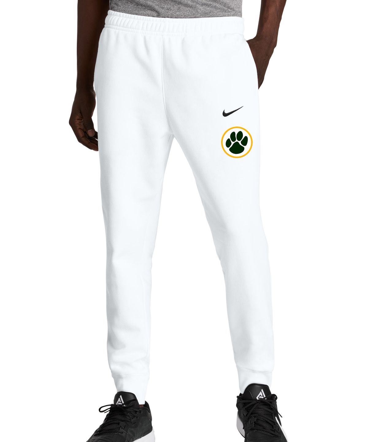 Ashwaubenon High School Basketball (Boys) - White Nike Club Fleece Jogger NKHM8045