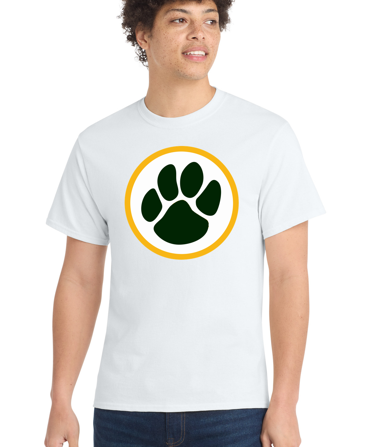 Ashwaubenon High School Football (Boys) - White Port & Co Core Cotton Tee. PC54