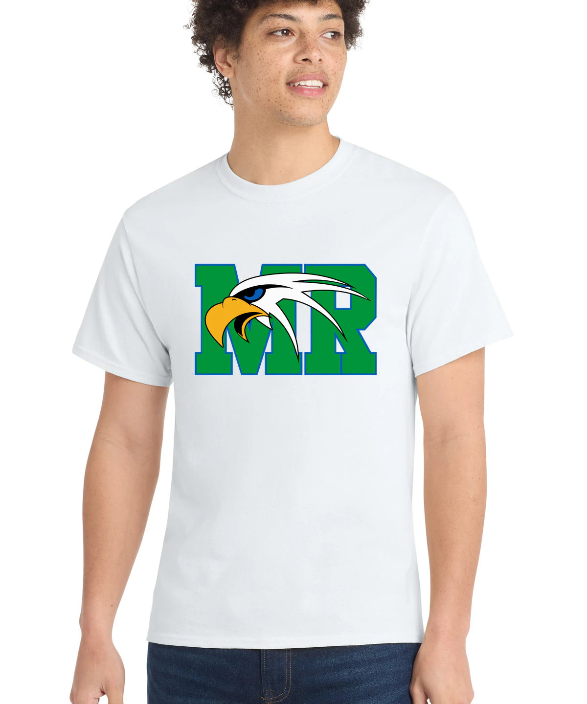 Maple River High School hockey_boys - White Port & Co Core Cotton Tee. PC54
