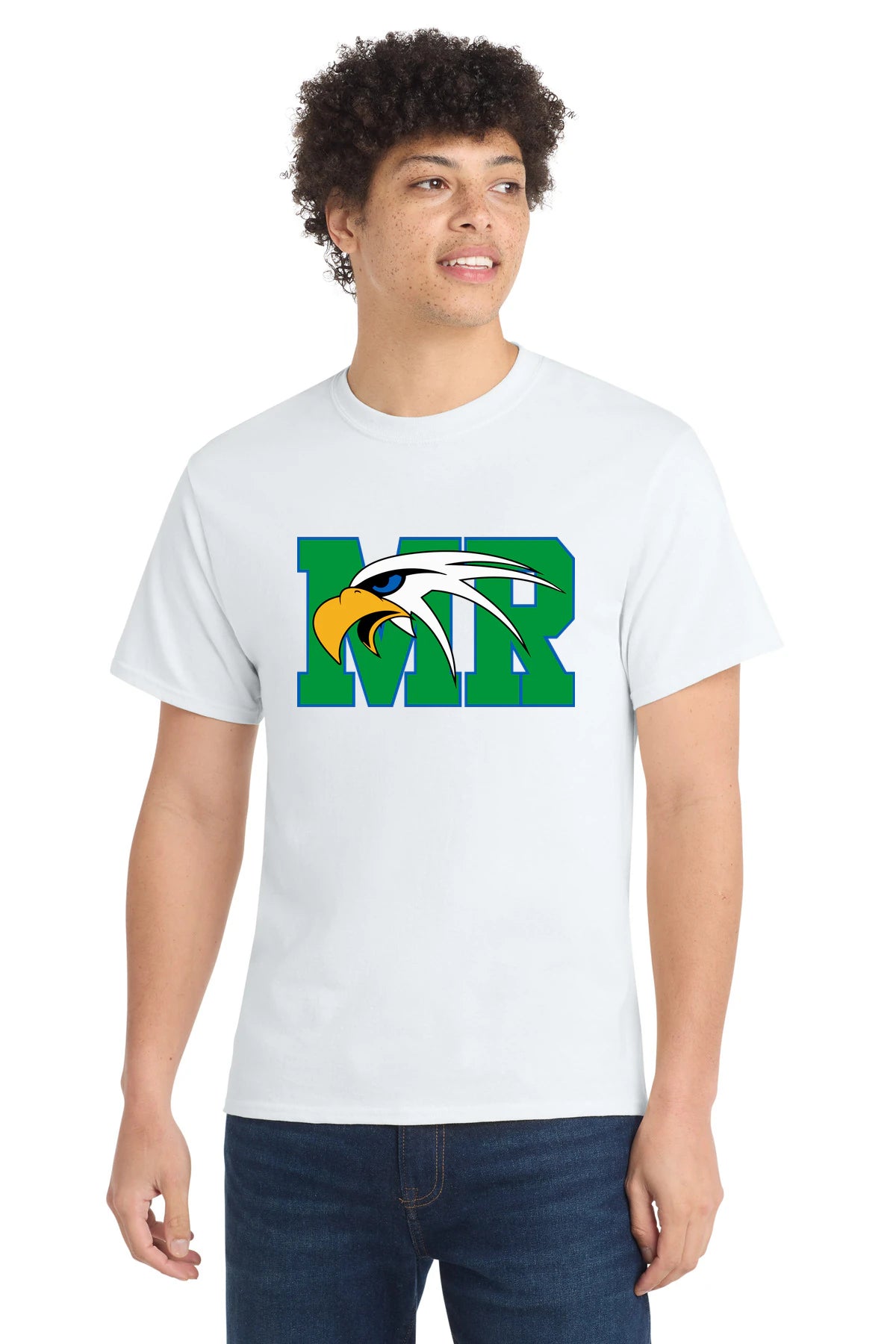 Maple River High School hockey_boys - White Port & Co Core Cotton Tee. PC54