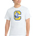 Clearview High School track_field - White Port & Co Core Cotton Tee. PC54