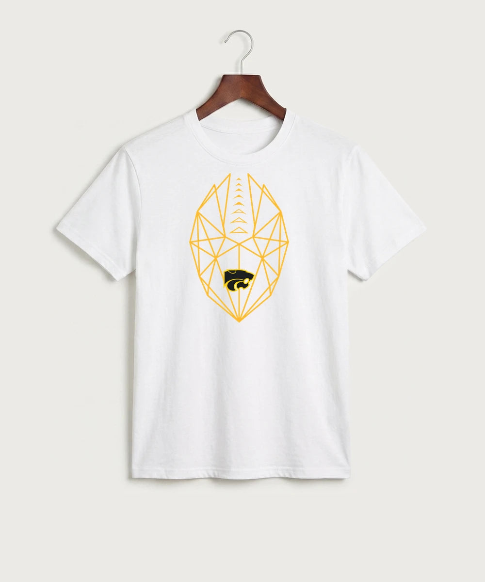 Le-Win Football - White Port & Co Core Cotton Tee. PC54
