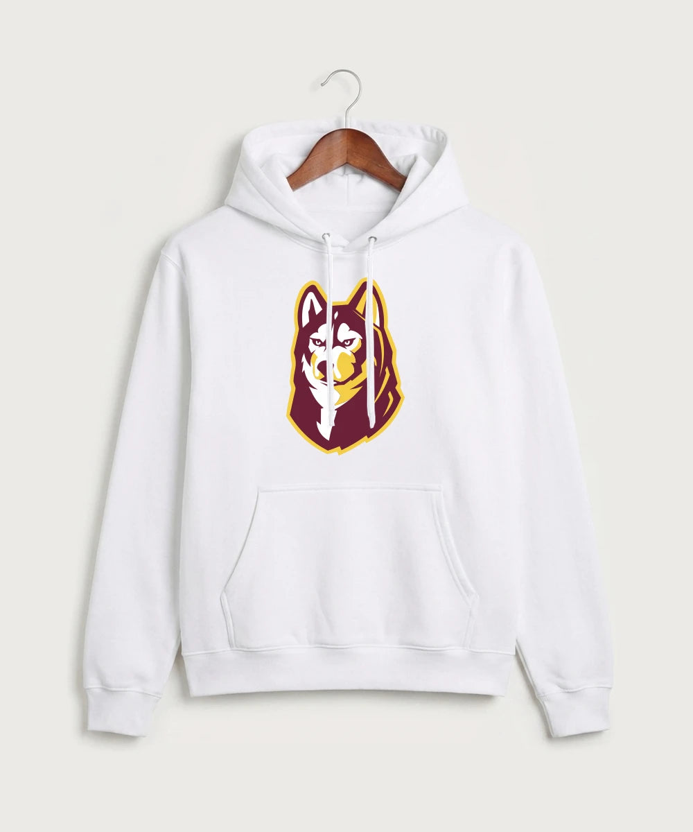 Pillager High School Football (Boys) - White Port & Co Core Fleece Pullover Hooded Sweatshirt. PC78H
