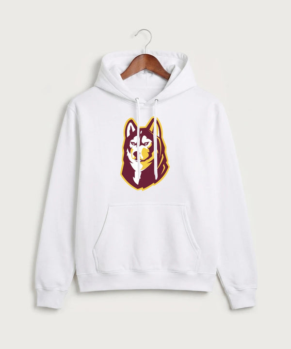 Pillager High School Football (Boys) - White Port & Co Core Fleece Pullover Hooded Sweatshirt. PC78H