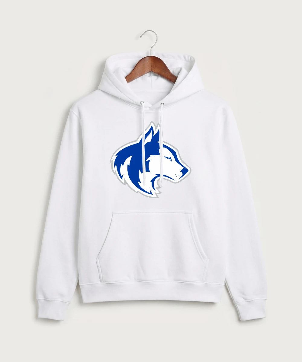 Owatonna High School Volleyball (Girls) - White Port & Co Core Fleece Pullover Hooded Sweatshirt. PC78H
