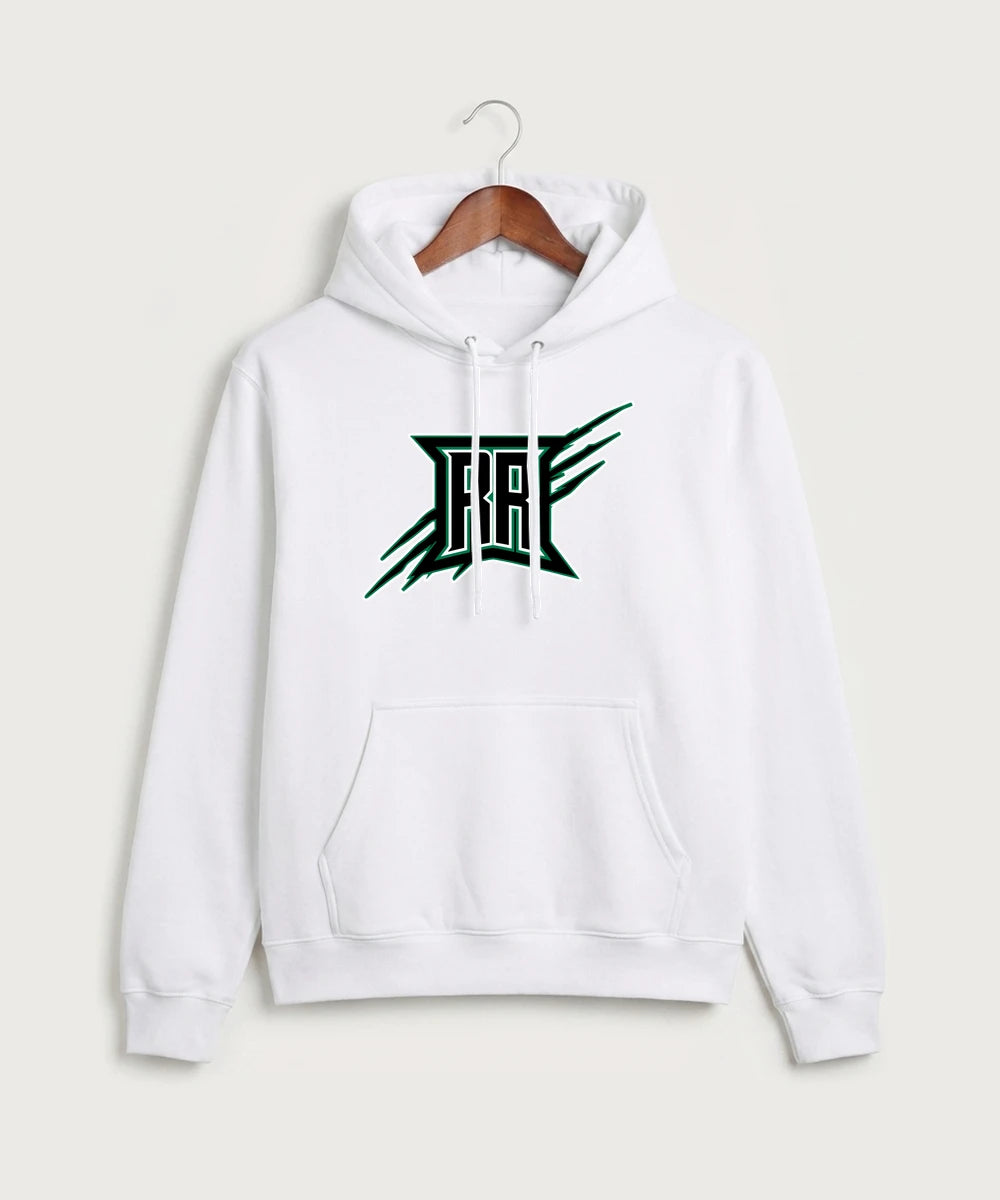 Rock Ridge High School Football (Boys) - White Port & Co Core Fleece Pullover Hooded Sweatshirt. PC78H